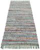 carpetfine 'Kelim Chindi' Teppich, Wendeteppich, rechteckig, Höhe: 6 mm, handgewebt, mit Fransen, Grün, 75x200 cm Bild 2