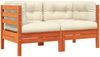 vidaXL Garten-Ecksofa mit Kissen 2 Stk. Wachsbraun Massivholz Kiefer 838154 Bild 2