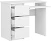Shefa Line CINA Schreibtisch Weiß 90x50 cm - Computertisch mit 3 Schubladen & Tastaturauszug Bild 4