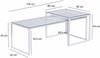 Satztisch Glas Metall 2er Set Modern Couchtisch Weiß Bild 4