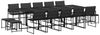 vidaXL 15-tlg. Garten-Essgruppe mit Kissen Schwarz Textilene 3295086 Bild 2