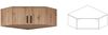 Marmex Möbel Grant 14A Ein Schrank-Set, zwei Büchrregale, Eckkleiderschrank, Schlafzimmer-Set, laminierte Spanplatte, artisan Eiche + schwarz, 143x235x143 cm Bild 4