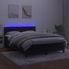 vidaXL Boxspringbett mit Matratze & LED Schwarz 140x200 cm Samt 3134407 Bild 3