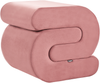 Pouf ARCADIA Samtstoff Rosa Bild 5