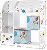 Songmics Kinderzimmerregal, multifunktionale Ablage mit 2 Aufbewahrungsboxen, Sticker mit Weltall-Motiven, weiß, 93 x 30 x 100 cm (LxBxH) Bild 5