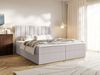 Selsey 'Togents' Boxspringbett 140x200 mit Stauraum und Topper, hydrophobe Chenille, grau Bild 3