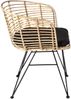 Esszimmerstuhl Rattanstuhl Farbe natur inkl. Sitzkissen NAIROBI 80553334 Bild 4