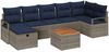 vidaXL Gartensofa-set mit Kissen mit Speicher 8 pcs Grau Poly-Rattan 3359549 Bild 2