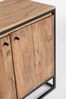 Sideboard aus Sheesham-Holz, modern massiv, Natur, 3 Türen, Gestell schwarz, von Bizzotto Bild 4