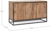 Sideboard aus Sheesham-Holz, modern massiv, Natur, 3 Türen, Gestell schwarz, von Bizzotto Bild 5