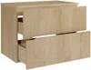Vente-unique - ORISO Waschbeckenmöbel Holz, Platte Beige - B 46 cm x H 57 cm x L 80 cm Bild 4