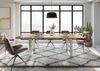 Esstisch Mango 240x100x76 natur lackiert / Epoxid schwarz, U-Beine silber matt EPOXY Bild 4