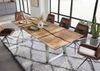 Esstisch Mango 240x100x76 natur lackiert / Epoxid schwarz, U-Beine silber matt EPOXY Bild 3