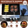 Burger-Grillhalter für 4 Burger Patties // Edelstahl // ca. 57 x 26 cm // Burgergriller Grillkorb Bild 2