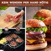 Burger-Grillhalter für 4 Burger Patties // Edelstahl // ca. 57 x 26 cm // Burgergriller Grillkorb Bild 3