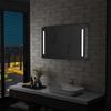 vidaXL Badezimmer-Wandspiegel mit LED, 100x60 cm Bild 2