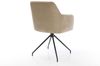 Esszimmerstuhl Greg-Flex Mikrofaser Beige Vintage Kreuzgestell konisch Schwarz Taschenfederkern Bild 5
