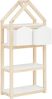 Bücherregal >Valdemar< in Weiß, Teilweise Massivholz - 60x139x30cm (BxHxT) Bild 3