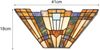 LED Wandleuchte im Tiffany Design mit buntem Echtglas, Breite 41cm Bild 5