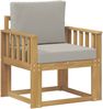 vidaXL 2 Stück Outdoor-Sofagarnitur Polyester Weiß und Hellgrau 3438970 Bild 2