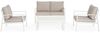 Garten-Set Edila Aluminium, modern gepolstert für 4 Personen, weiß taupe, Outdoor mit Kissen Bild 2