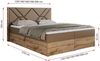 Boxspringbett mit Kopfteil und Topper, Polsterbett - GUNAR - 140 x 200 cm - Braun Kunstleder - H3 - Topper Visco Bild 5