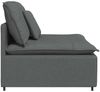 vidaXL Modulares Sofa Mittelmodul mit Kissen Dunkelgrau 100 cm 4104418 Bild 4