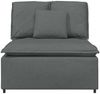 vidaXL Modulares Sofa Mittelmodul mit Kissen Dunkelgrau 100 cm 4104418 Bild 3