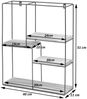 Wandregal HWC-K76, Hängeregal Schweberegal Regal, 4 Regalböden Metall Massiv-Holz Industrial 51x40x11cm ~ natur Bild 3