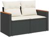 vidaXL 11-tlg. Garten-Sofagarnitur mit Kissen Schwarz Poly Rattan 3327535 Bild 3