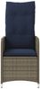 vidaXL Gartenstühle Verstellbar 2 Stk. mit Kissen Grau Poly Rattan 365689 Bild 4