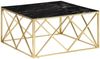 vidaXL Couchtisch Golden Edelstahl und Hartglas 349980 Bild 2