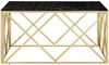 vidaXL Couchtisch Golden Edelstahl und Hartglas 349980 Bild 3