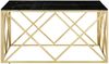 vidaXL Couchtisch Golden Edelstahl und Hartglas 349980 Bild 4