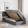 vidaXL Aufbewahrungsbett mit Matratze Grau 90 x 200 cm Kunstleder 3370379 Bild 4