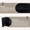 Schuhschrank mit 2 Schubladen, 4 Türen & offenem Fach, 130 x 37 x 100 cm, Schwarz Bild 2