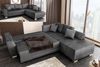 riess-ambiente Ecksofa NORWAY 250cm grau - Samt, Velours, Rundumbezug, Stauraum, inkl. Kissen, Einzelartikel 1 Teile, Modernes Ecksofa - ideal für Wohn- und Esszimmer und große Apartments Bild 3