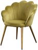 KAWOLA Stuhl CARLA Esszimmerstuhl Velvet grün Fuß gold 79 x 58 x 65 cm Bild 3