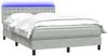 vidaXL Boxspringbett mit Matratze & LED Hellgrau 160x210 cm Samt 3317271 Bild 3