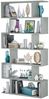 Dmora Ataman Bücherregal, Hohes doppelseitiges Bücherregal, Trennregal mit 5 Regalen, Modernes Büroregal, 80x24h192 cm, Betongrau Bild 4