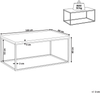 Couchtisch dunkler Holzfarbton / schwarz rechteckig 100 x 60 x 40 cm DELANO Bild 2