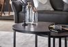 Couchtisch 2er Set Mango Massivholz / Metall Wohnzimmertisch Rund Bild 5