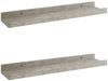 vidaXL Wandregale, 2 Stk., MDF betongrau, 40 x 9 x 3 cm Bild 2