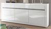 Imv 'Nobile' Sideboard, hochglanz weiß / Stone Design grau, 217 x 90 cm Bild 4
