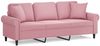 vidaXL 3-Sitzer-Sofa mit Zierkissen Rosa 180 cm Samt 3200958 Bild 2