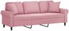 vidaXL 3-Sitzer-Sofa mit Zierkissen Rosa 180 cm Samt 3200958 Bild 3