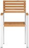 vidaXL Gartenstuhl 2 pcs Massives Teakholz und Edelstahl 42006199 Bild 5