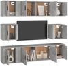 vidaXL 8-tlg. TV-Schrank-Set Betongrau Holzwerkstoff 3188674 Bild 3