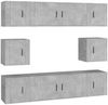 vidaXL 8-tlg. TV-Schrank-Set Betongrau Holzwerkstoff 3188674 Bild 2