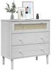 vidaXL Schubladenkommode SENJA Rattan-Look Weiß 80x40x80 Kiefernholz 358023 Bild 3